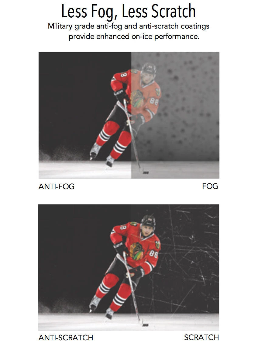 Bauer Pro Straight Visor - Clear, Medium 8 Bauer Pro Straight Visor - Clear, Medium - Image 6