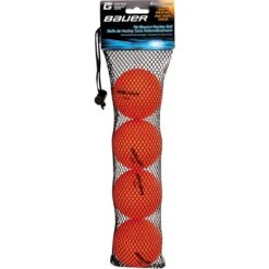 Bauer HydroG No Bounce Street Hockey Balls - 4 Pk