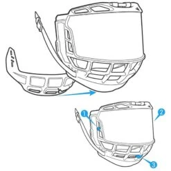 Bauer Concept 3 Ice Hockey Splash Guard - 2 Pack -Hockey Sports Store 1059458 10056