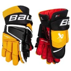 Bauer S22 Vapor 3X Ice Hockey Gloves - Senior -Hockey Sports Store bauer s22 vapor 3x ice hockey gloves senior black gold