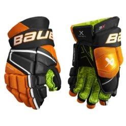 Bauer S22 Vapor 3X Ice Hockey Gloves - Senior -Hockey Sports Store bauer s22 vapor 3x ice hockey gloves senior black orange