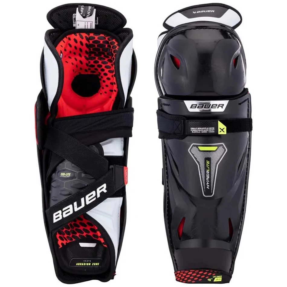 Bauer S22 Vapor Hyperlite Ice Hockey Shin Guards - Intermediate 3 Bauer S22 Vapor Hyperlite Ice Hockey Shin Guards - Intermediate