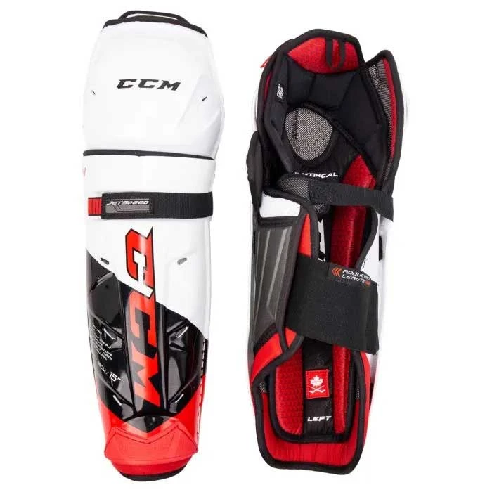 CCM Jetspeed FT4 Pro Ice Hockey Shin Guards - Senior 3 CCM Jetspeed FT4 Pro Ice Hockey Shin Guards - Senior