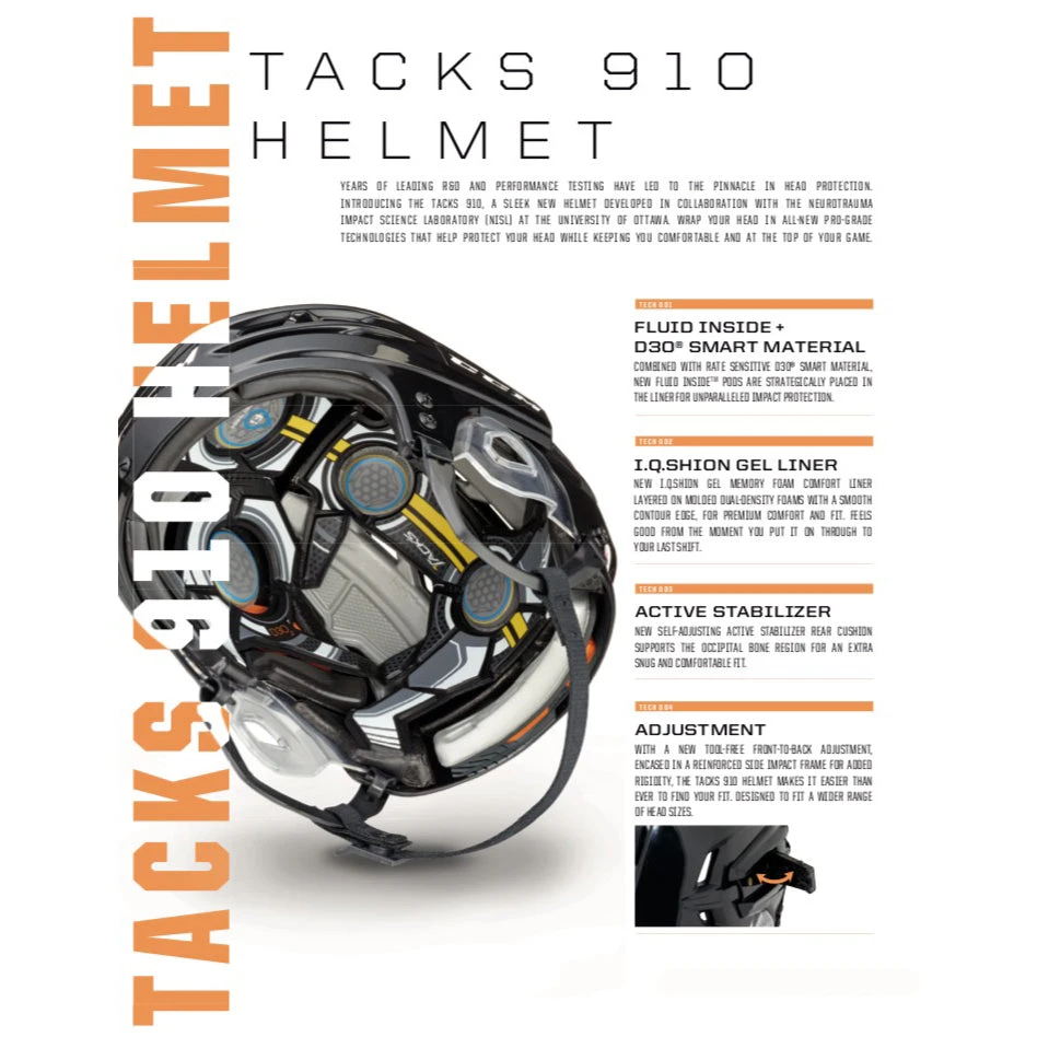 CCM Tacks 910 Ice Hockey Helmet 7 CCM Tacks 910 Ice Hockey Helmet - Image 5