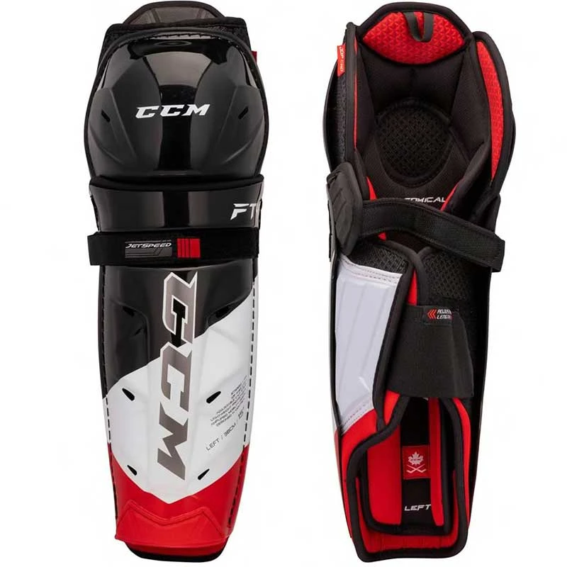 CCM S21 Jetspeed FT4 Hockey Shin Guards - Senior 3 CCM S21 Jetspeed FT4 Hockey Shin Guards - Senior